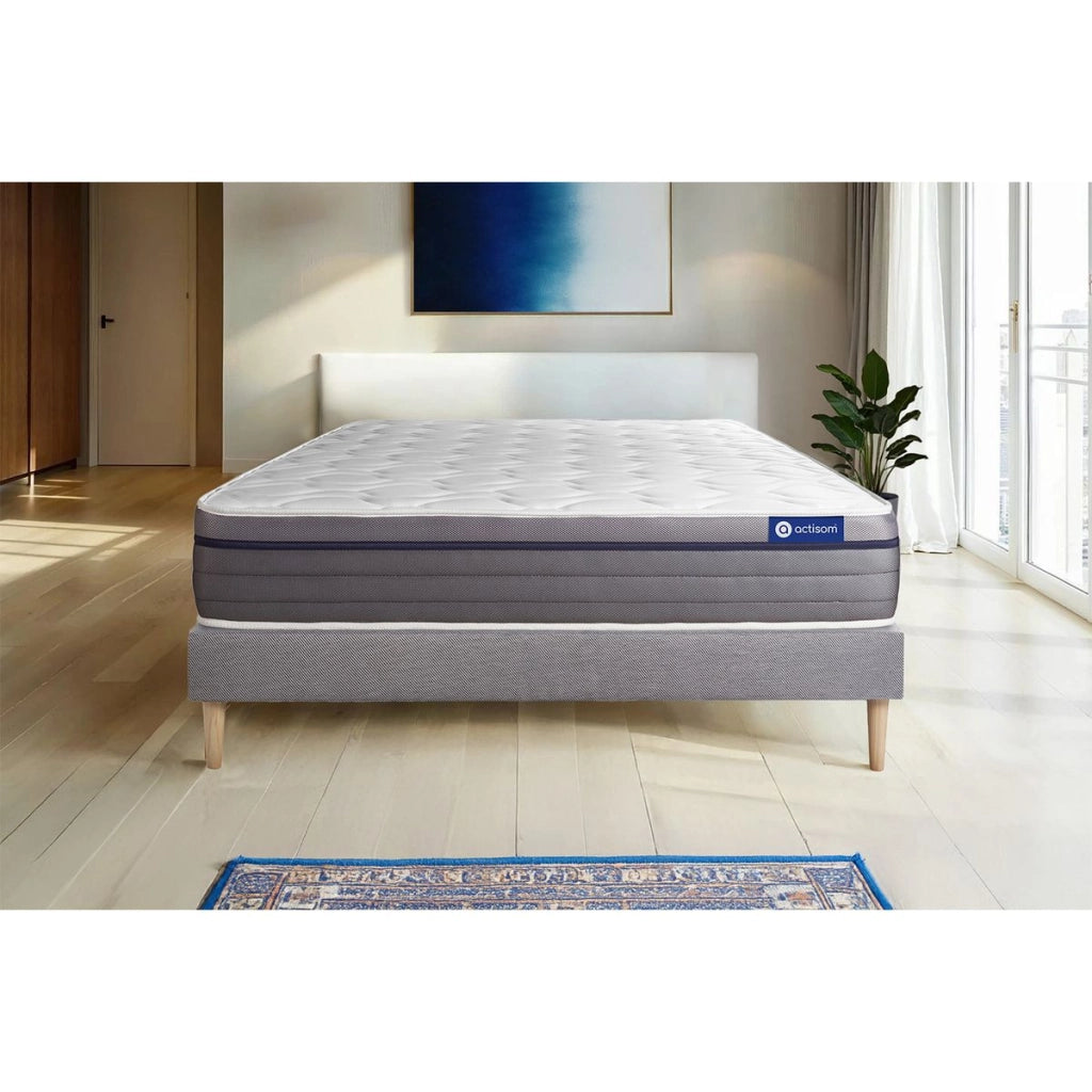 Kit rete e materasso Actilatex zen 120x210cm - Spessore : 26cm - Lattice e memory foam - Bilanciato -