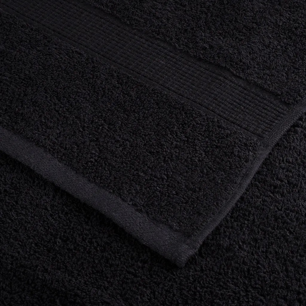 Asciugamani per Sauna SOLUND 4 pz Neri 80x200 cm 600 g/mÂ²
