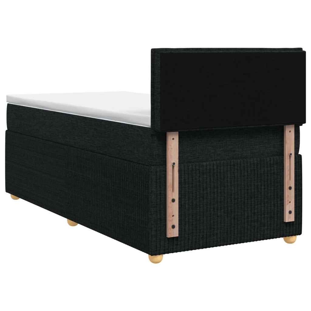 Letto box spring con materasso Nero 100 x 200 cm Tessuto 3451393