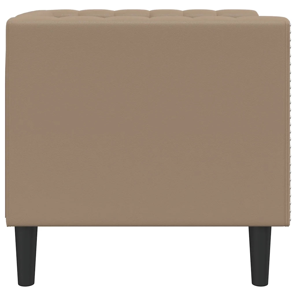 Divano Sedia-Poltrona Chesterfield Cappuccino in Similpelle