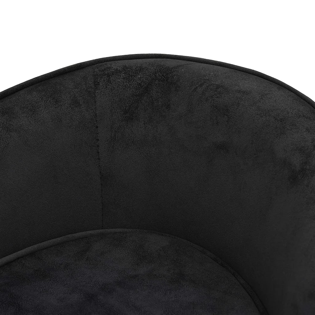 Divano per Cani-Sofa per animali domestici-Divanetto Nero 69x49x40 cm in Peluche