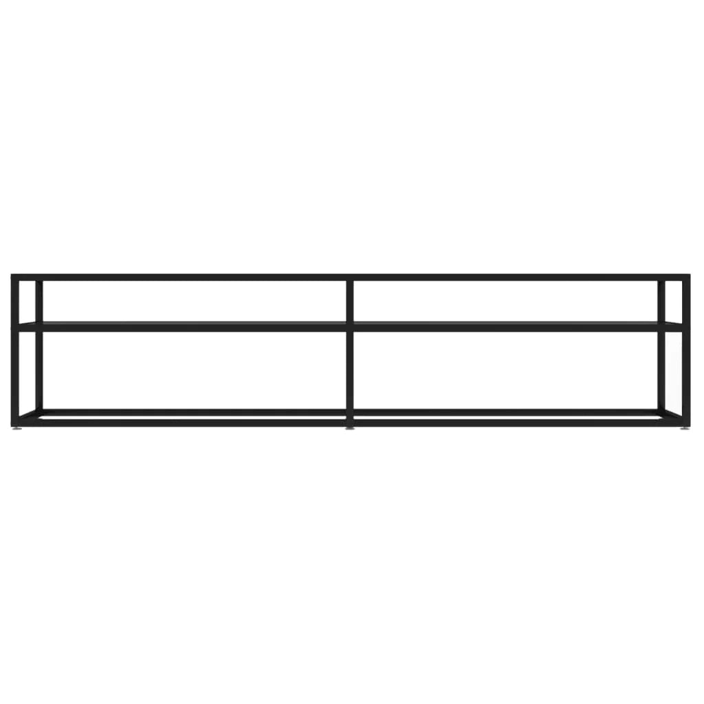 Mobile TV multimediale scaffale TV mobile TV sala da pranzo soggiorno camera da letto 180 x 40 x 40,5 cm vetro temperato nero 02_0026101