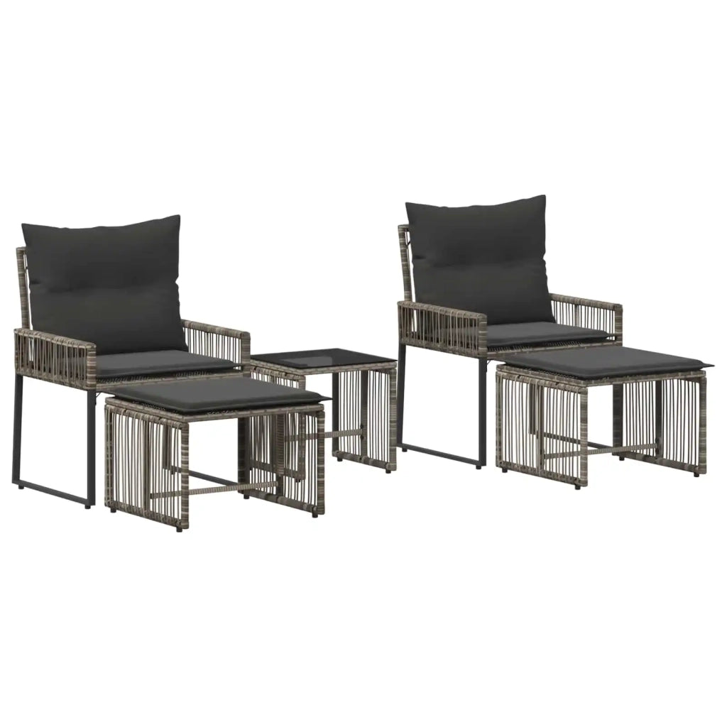 Set di Mobili da Esterno 11 pz | Set Salotto da Giardino Grigio e Grigio Scuro