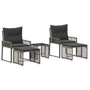Set di Mobili da Esterno 11 pz | Set Salotto da Giardino Grigio e Grigio Scuro