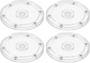 Organizzatore di dischi 4 pezzi 124 cm con dischi trasparenti, organizzatore con cuscinetti a rulli, piastra rotante da 360 gradi per kruidiere, tavolo, dolce, cucina, decorazione, bagno, Lazy Susan