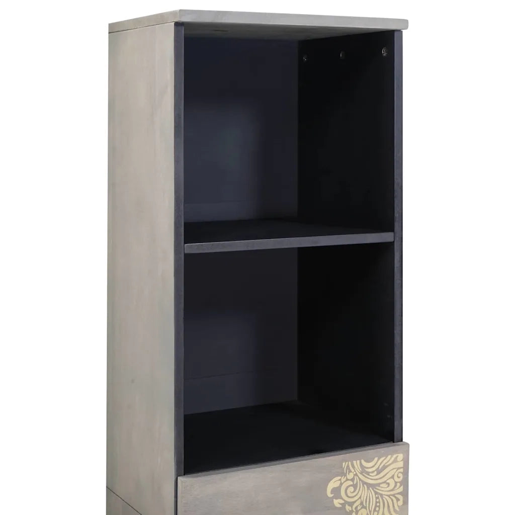 Mobile da Bagno Grigio 38 x 33 x 160 cm Legno di mango massello 4018794