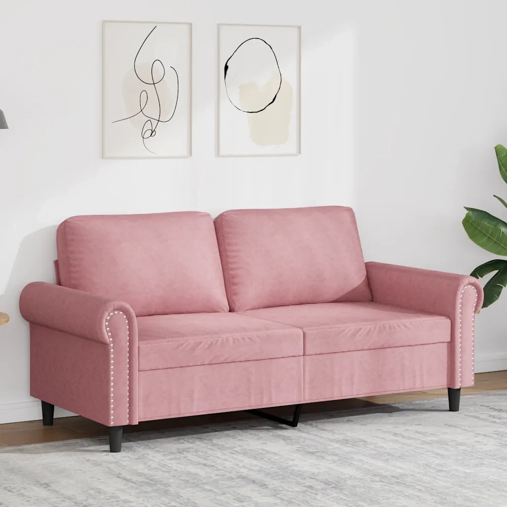 Divano a 2 Posti Rosa 140 cm in Vellutocod mxl 110721