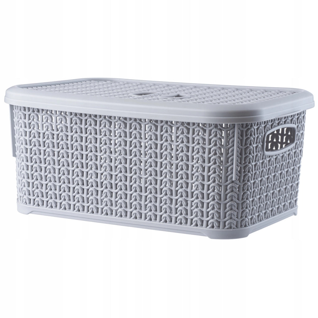 Set di 2 cestini organizer KADAX da 6 litri con coperchio.