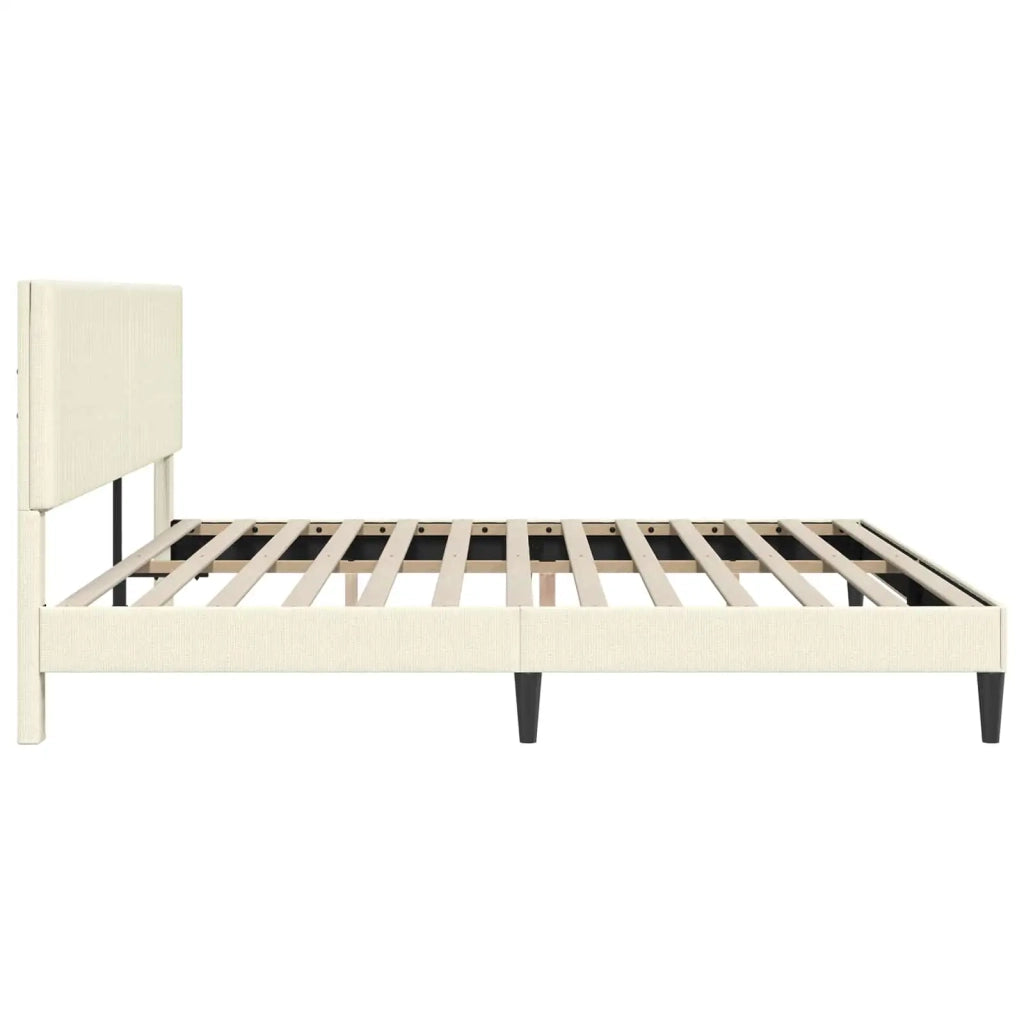 Struttura del letto Crema 180 x 200 cm Tessuto in Cords 42027742