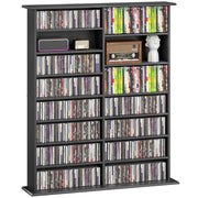 Libreria per CD DVD ¨C Xylo ¨C 16 scomparti 12 ripiani regolabili nero 720 CD 396 DVD Blu-ray