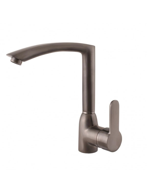 Miscelatore lavello girevole ZAMBEZE in metallo spazzolato ottone grigio