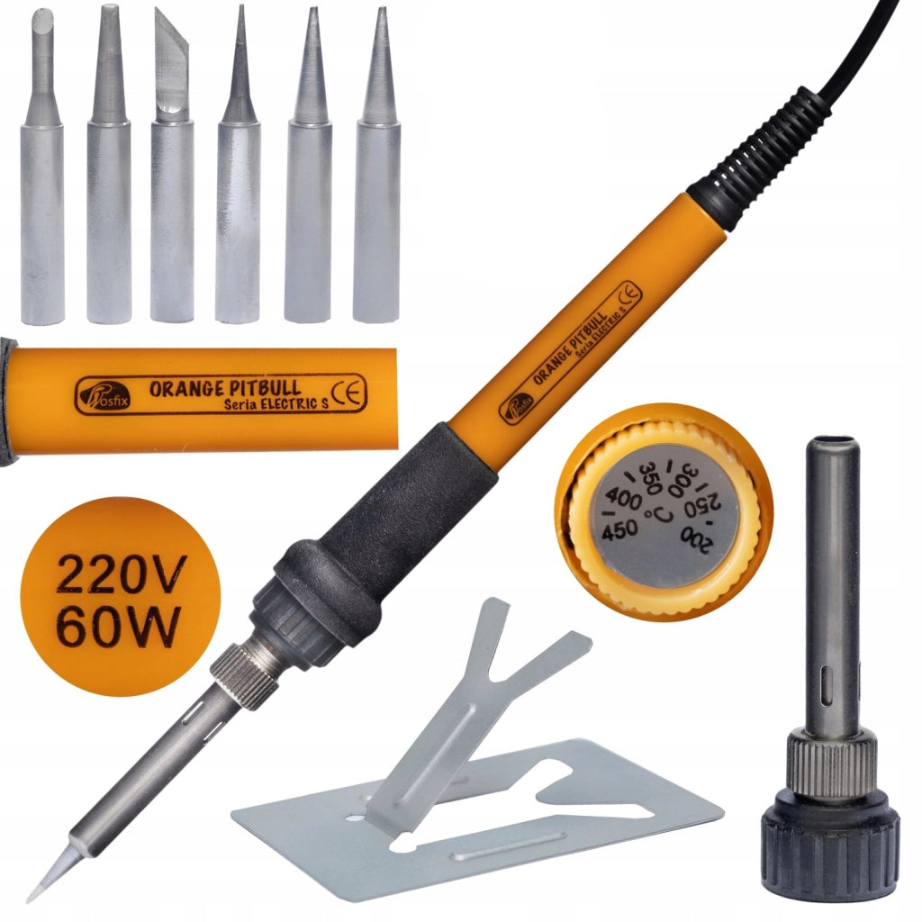 Set di Saldatura Rosfix OP60W PE7 – 19 in 1 con Potenziometro | Precisione e Regolazione Temperatura 200-450°C