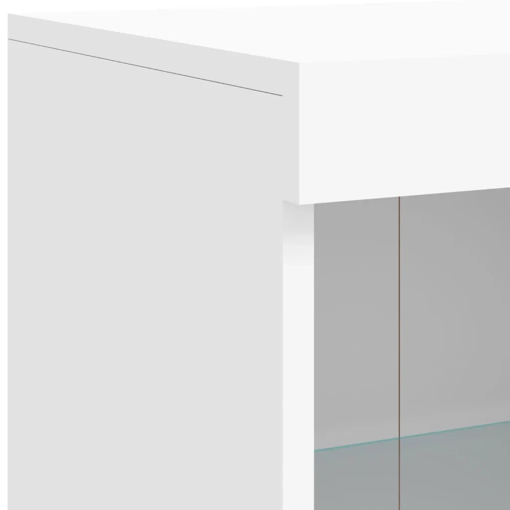 Credenza con Luci LED Bianca 81x37x100 cm 836714