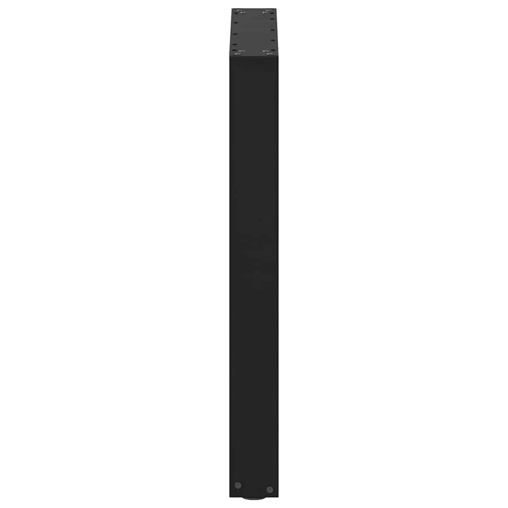 Set di 2 gambe regolabili per tavolo da pranzo a forma di U 60 x 72 cm design moderno per ufficio o sala da pranzo acciaio nero 02_0057420