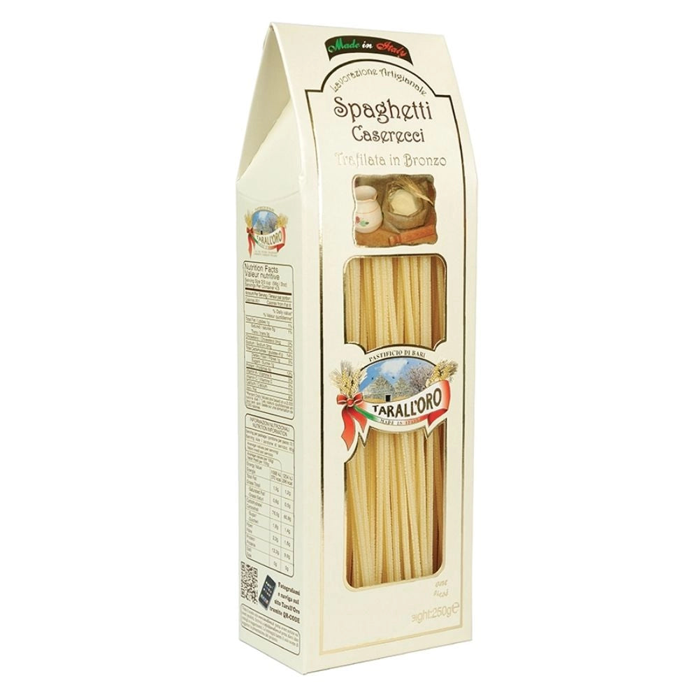 Tarall'oro spaghetti caserecci pasta trafilata al bronzo in confezione da 250 grammi