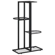 Piedistallo per piante | Sostegno per piante a 4 Piani 43x22x76 cm in Metallo Nero
