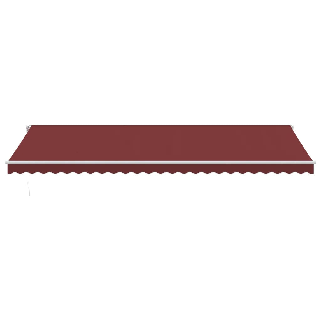 Tenda da Sole Retrattile Manuale con LED Bordò 600x350 cm 3214995