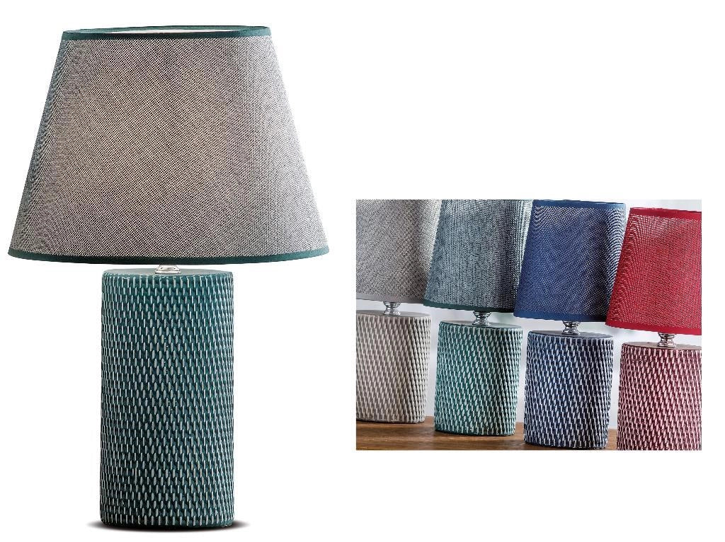Lampada da tavolo con base in ceramica nolan 25 x 39 cm 4 Colori