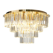 Plafoniera cristallo glamour oro tonda Ø60 9xE14 Milagro