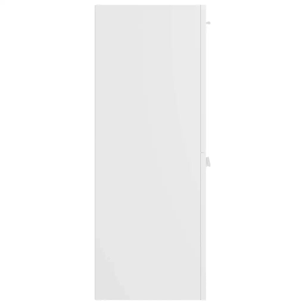 Armadio da Bagno Bianco 30x30x80 cm in Legno Multistrato