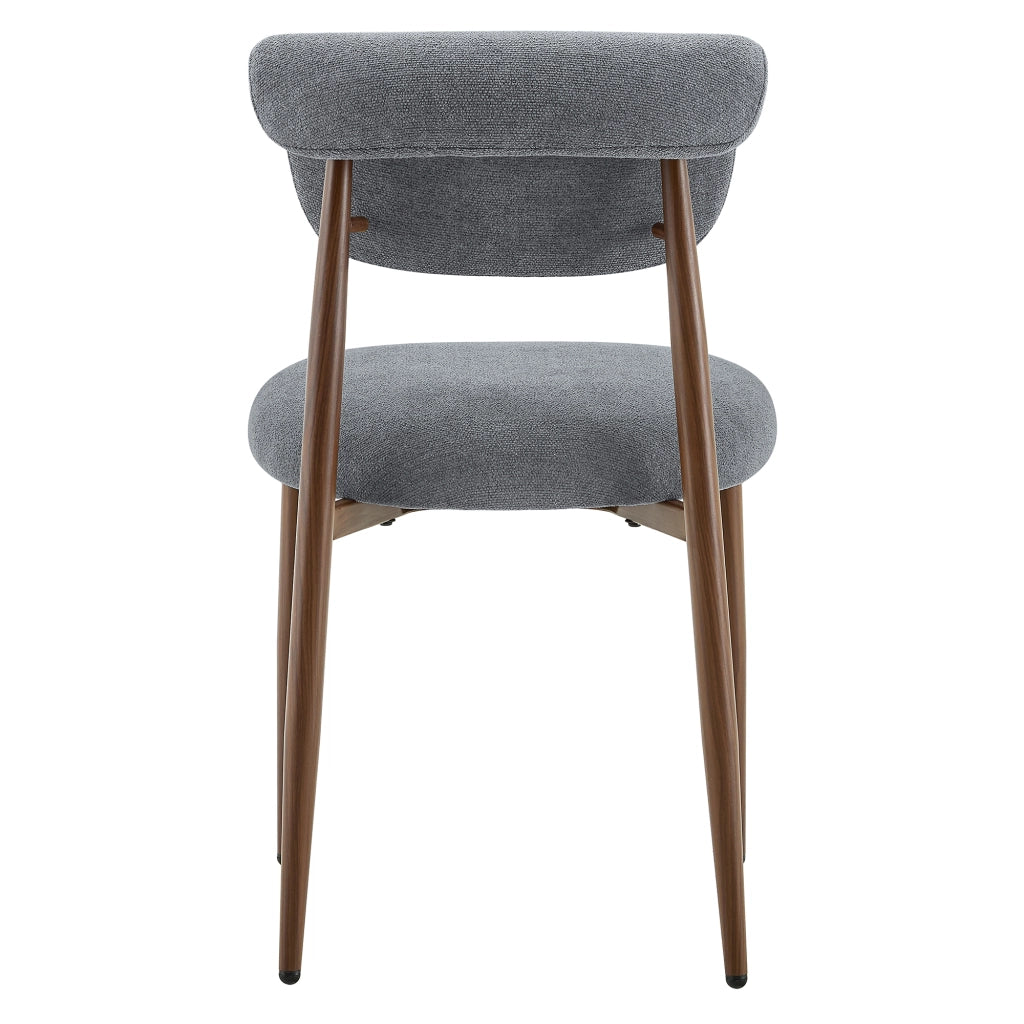 Sedie da Pranzo Imbottite senza Braccioli con Schienale Curvo ¨C MINIMAL ¨C Set 4 Pezzi, Tessuto