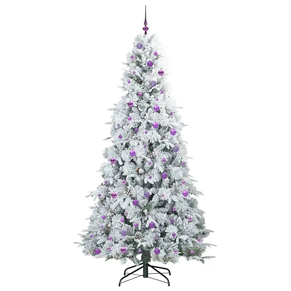 Albero di Natale Artificiale con Rami Pieghevoli Bianco 240 cm