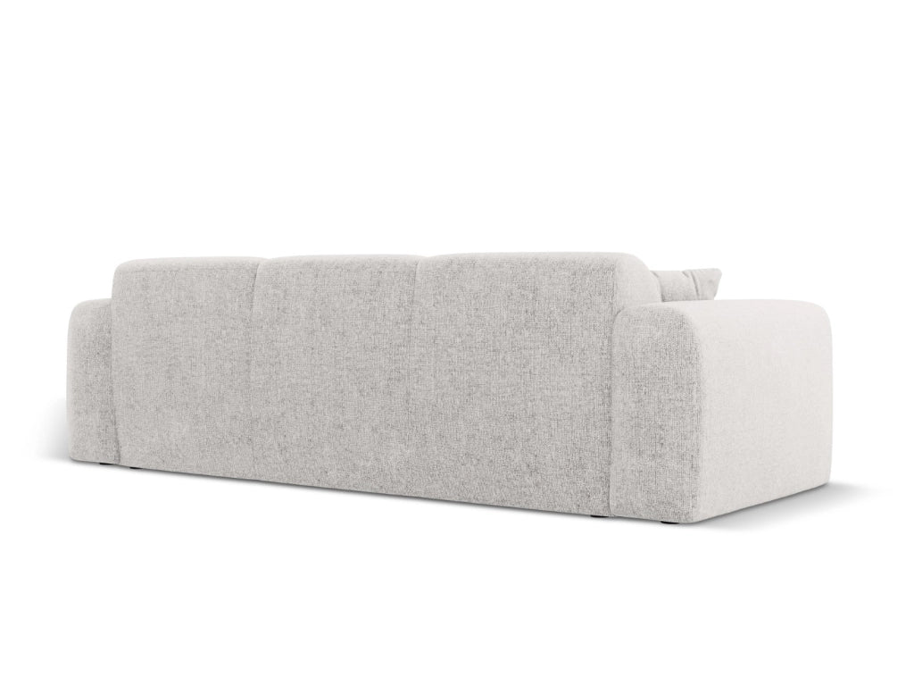 Cosmopolitan Design - Divano "Nolio" 3 posti in ciniglia grigio chiaro 
