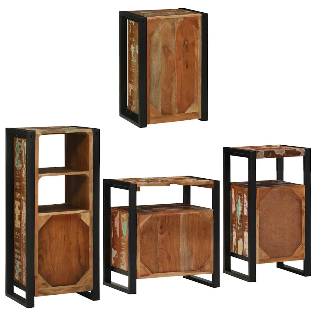 Set di mobili per il bagno 4 pcs Legno massello riciclato 3305699