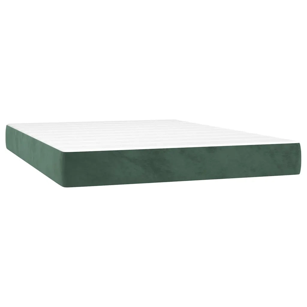 Materasso a Molle-Materasso per letto Verde Scuro 120x210x20 cm in Velluto