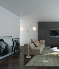 Piantana da Interno  E14 in Metallo Nickel Opaco