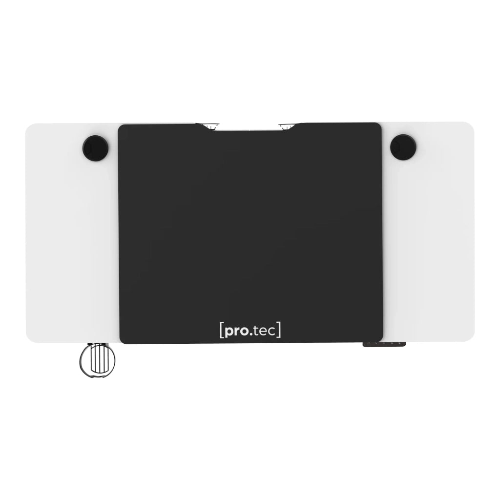 Scrivania/postazione di lavoro regolabile elettricamente in altezza con 4 ruote 120 x 60 cm bianco 03_0009079