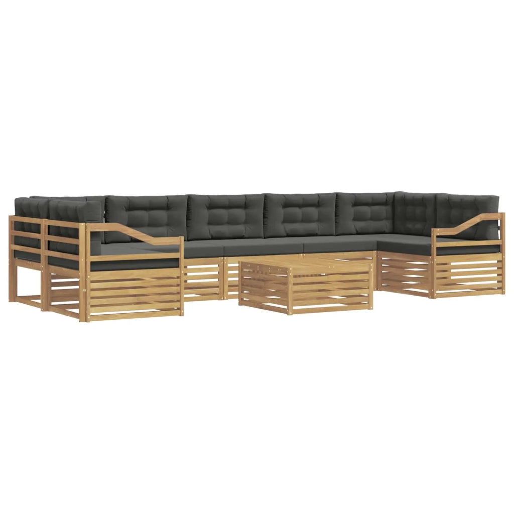 Set di divani da esterno 8 pz Bianco e Antracite 3390222