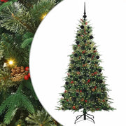 Albero di Natale | Decorazioni natalizie Artificiale con Rami Pieghevoli Verde 210 cm