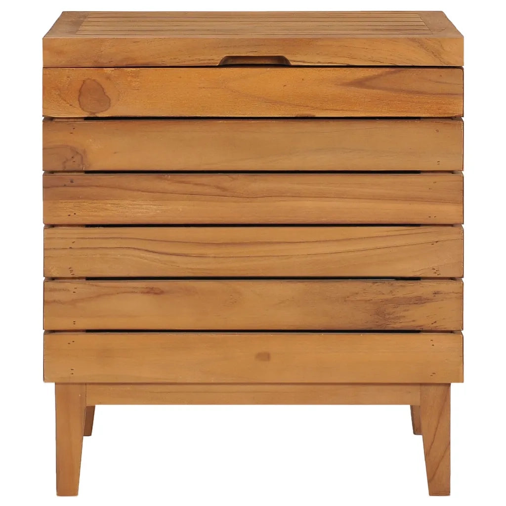 Cesto Portabiancheria 40x30x45 cm in Massello di Teak 289075