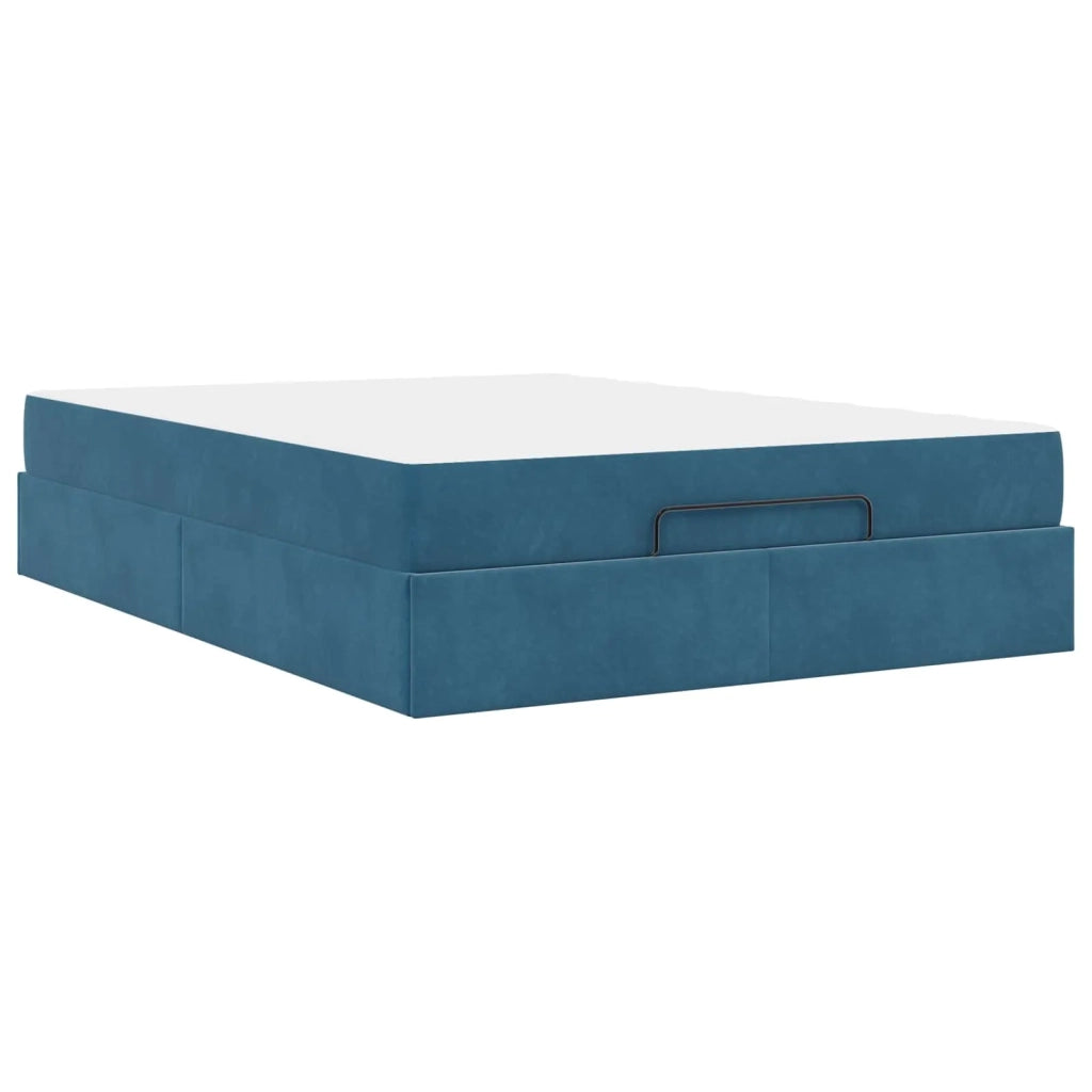 Struttura letto con materasso 2 pcs Blu Velluto 3399568