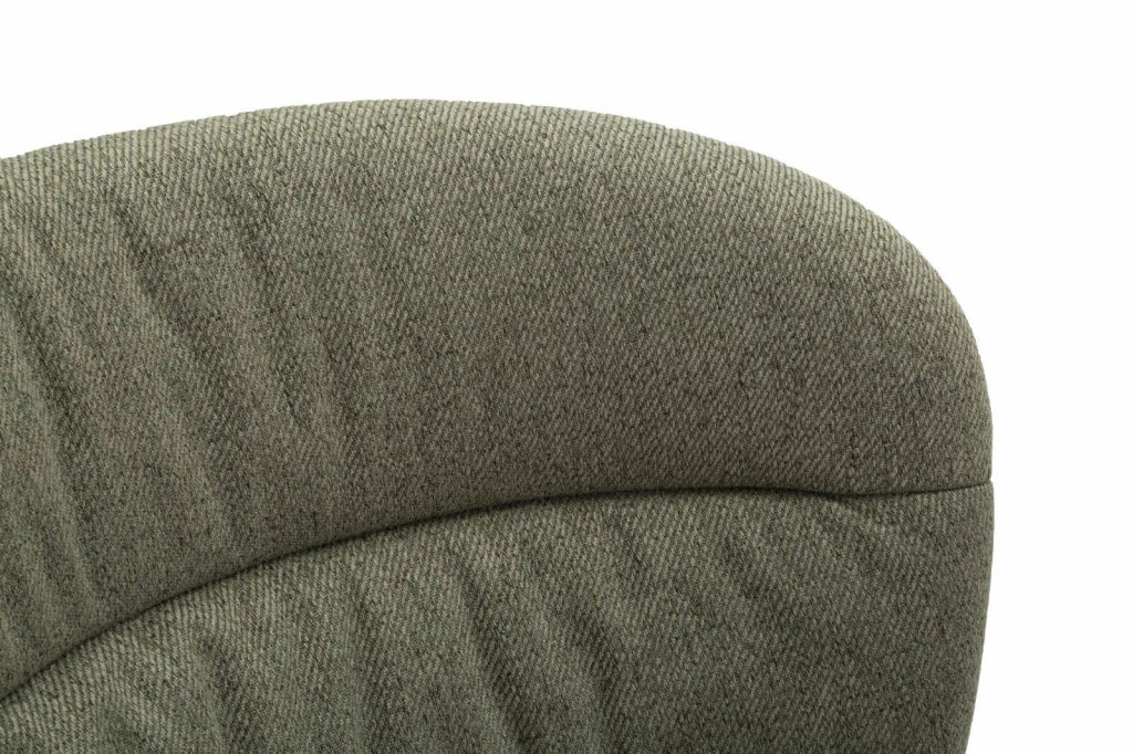Set di 2 sedie Leo, Seduta indoor, Sedia imbottita, Poltrona multiuso, 58x61 h85 cm, Nero e Verde
