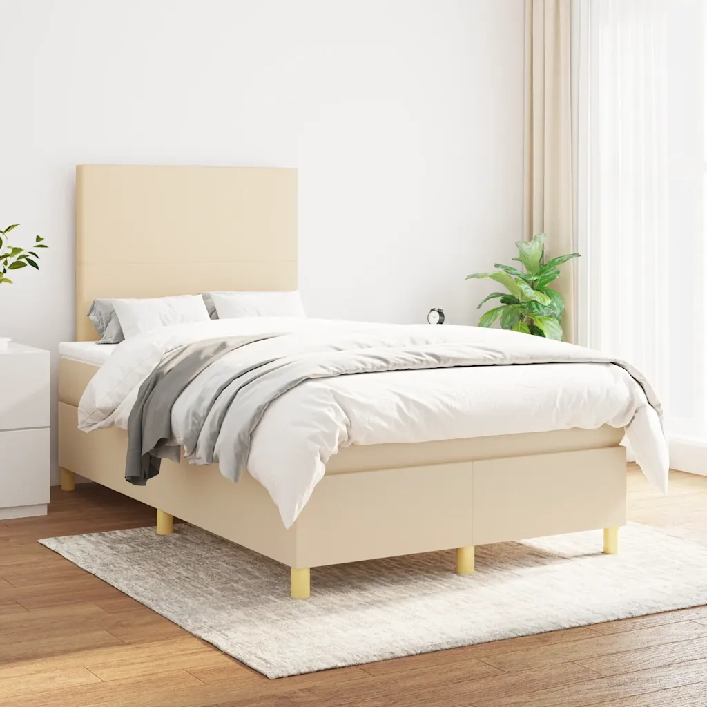 Giroletto a Molle con Materasso Crema 120x190 cm in Tessutocod mxl 116213