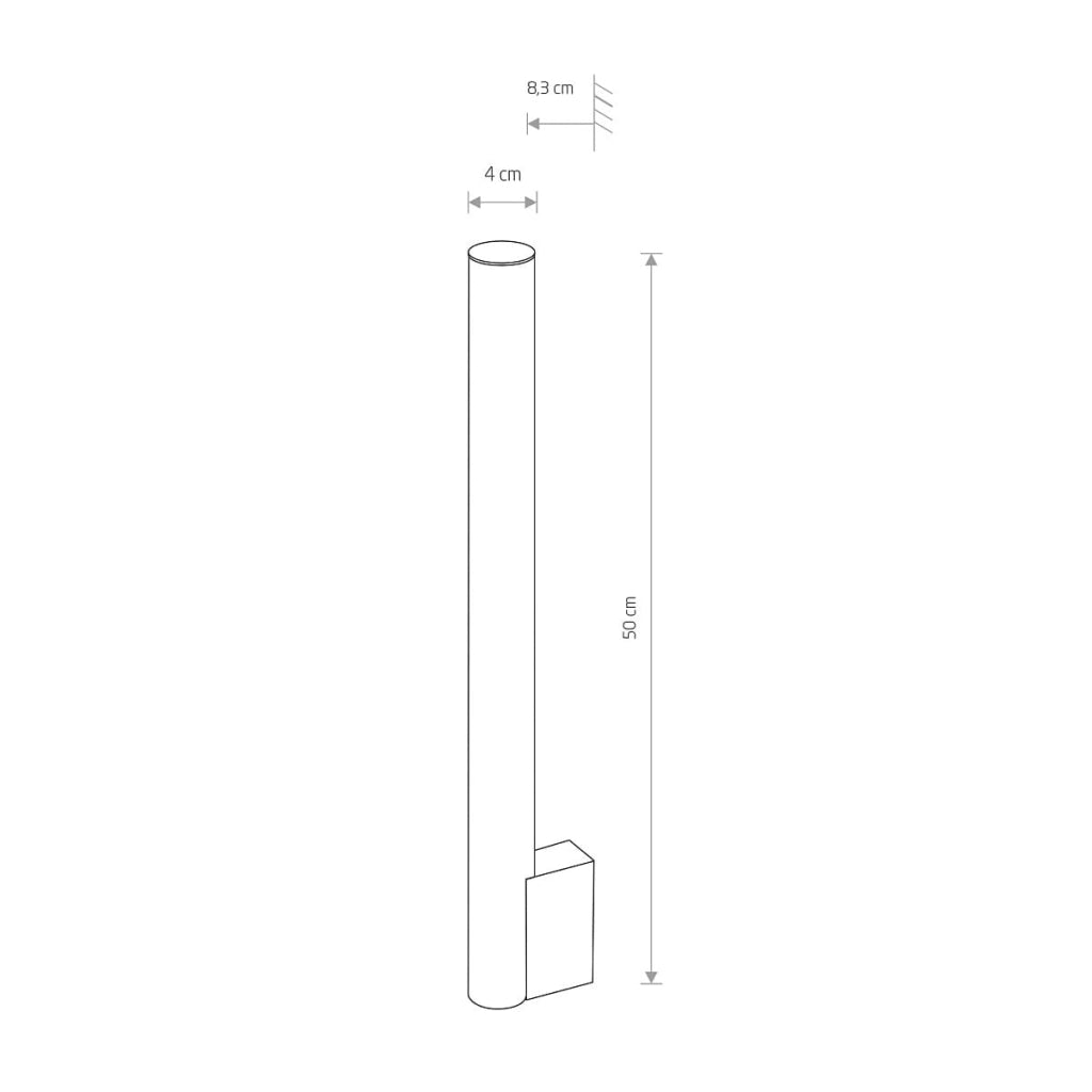 Applique LED Nowodvorski ICE Tube 8W cromo 4000K IP44