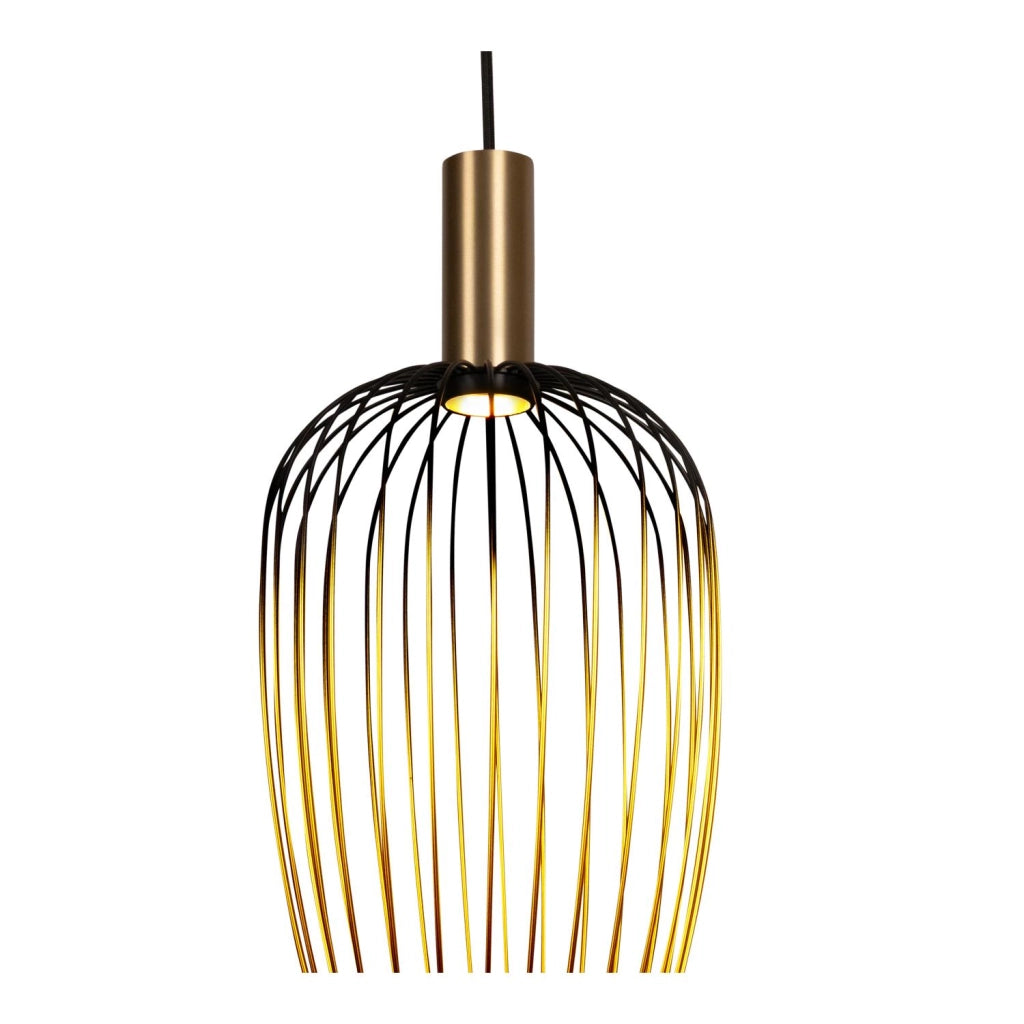 Lampada a sospensione AURELIE 1xGU10 oro nero Lucide