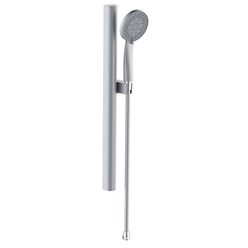 Saliscendi doccia 5 getti flex 150 cm PVC anti torsione silver - serie Porto