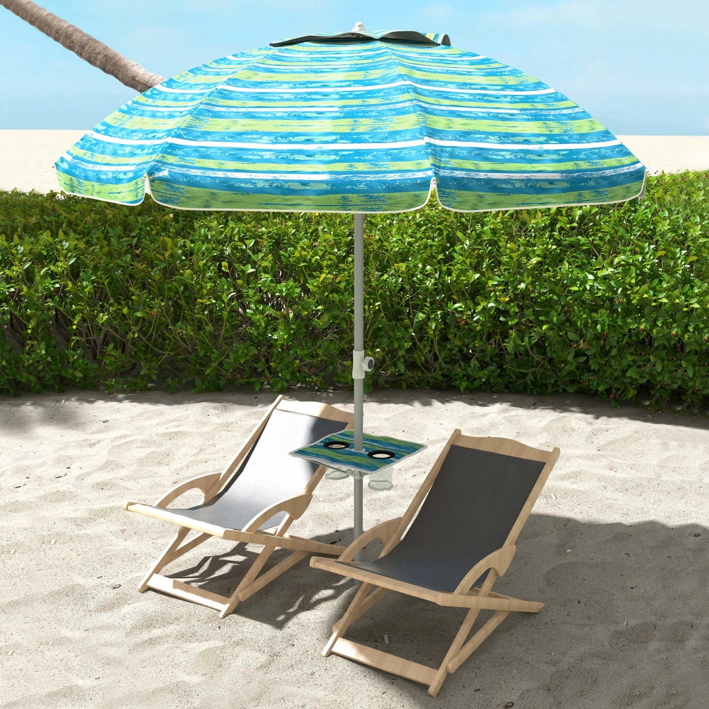 Ombrellone da giardino rotondo inclinabile ¨C Zephmum ¨C Grigio ?190cm