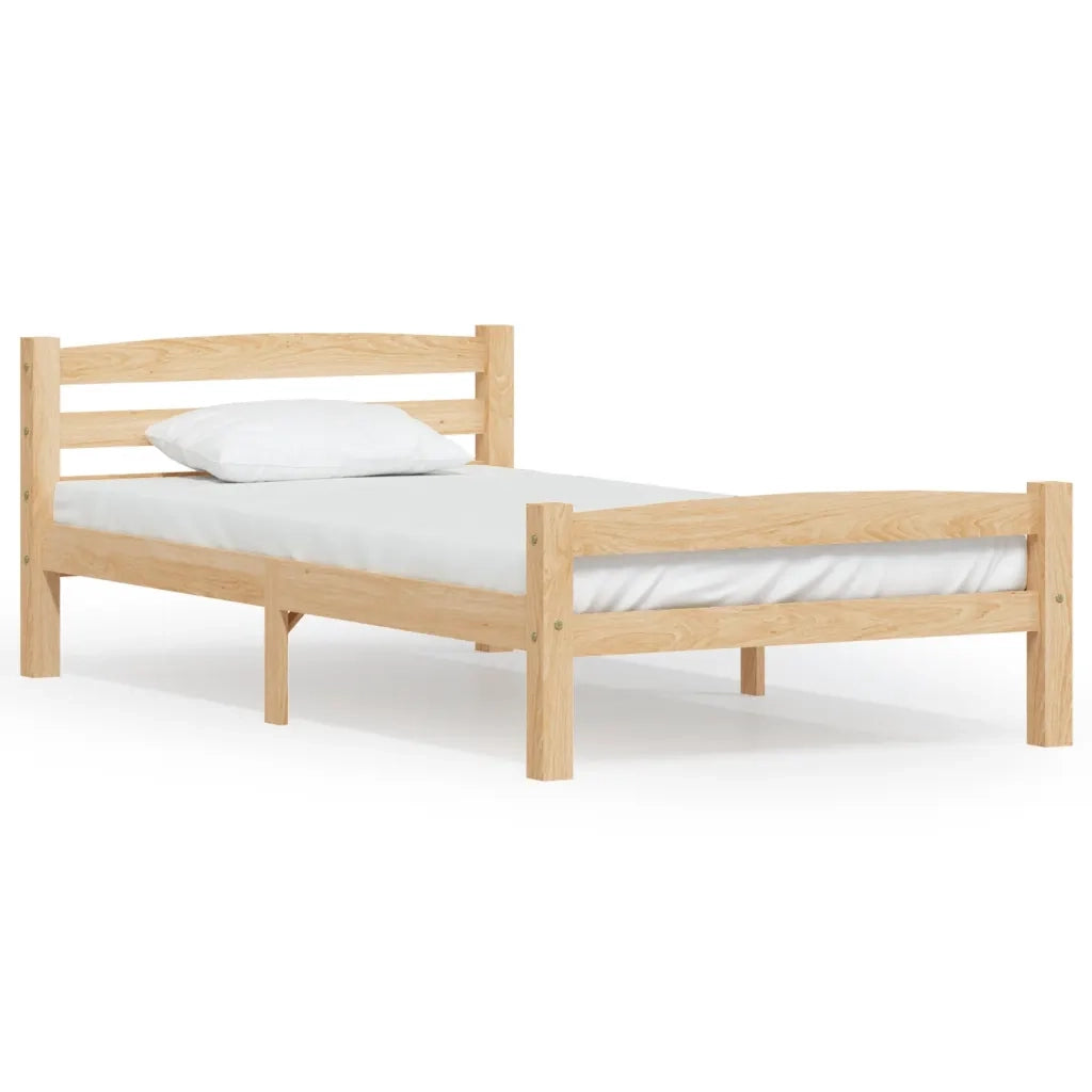 Giroletto senza Materasso-Struttura Letto 100x200 cm in Legno Massello di Pino 683544
