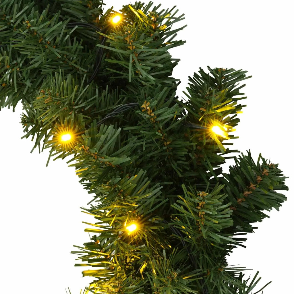 Ghirlanda di Natale Verde Diam. 50 cm PVC 25 LED 42056963