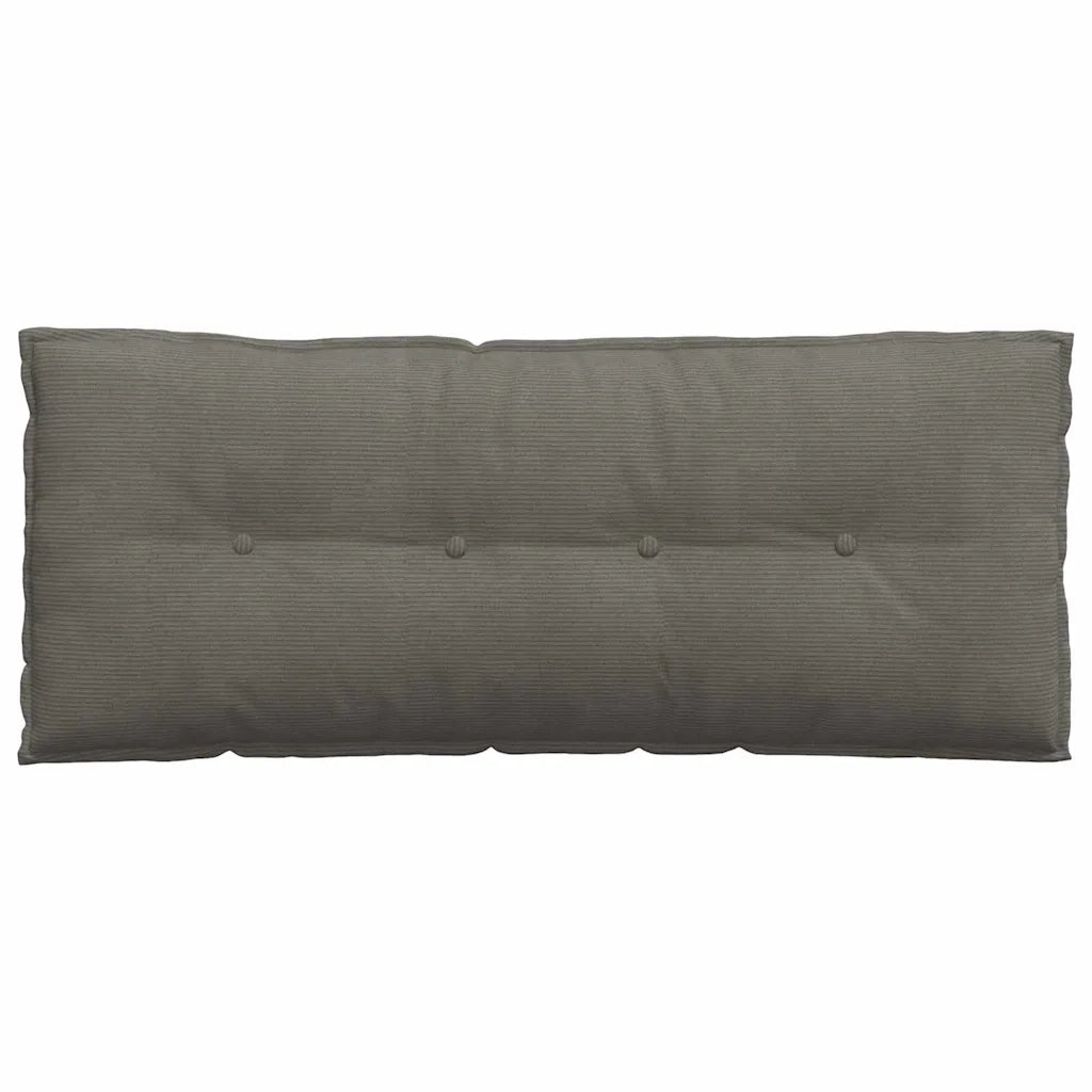 Cuscino per Schiena Grigio chiaro 120 x 50 cm Tessuto in Cords