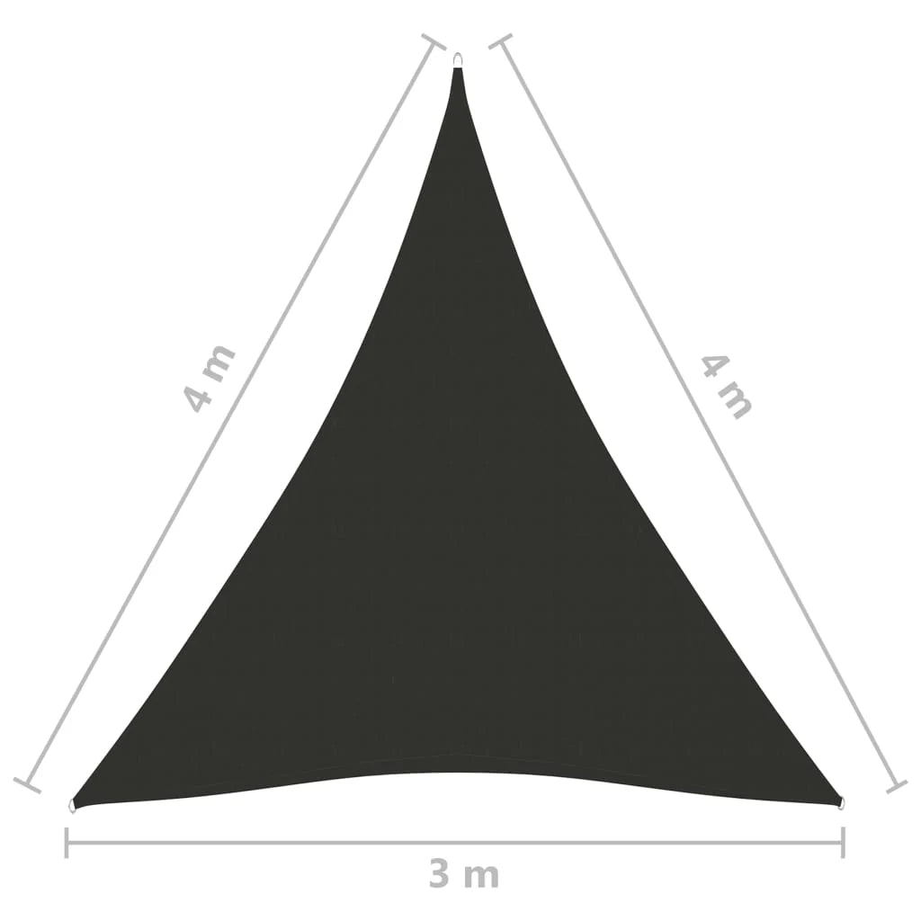 Vela ombreggiante triangolare 3 x 4 x 4 m in tessuto Oxford antracite 02_0009834