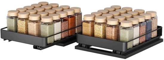Kruidenrek estraibile - organizzatore di erbe per cucina - 2 pezzi - 26,3 x 20,7 x 5,7 cm