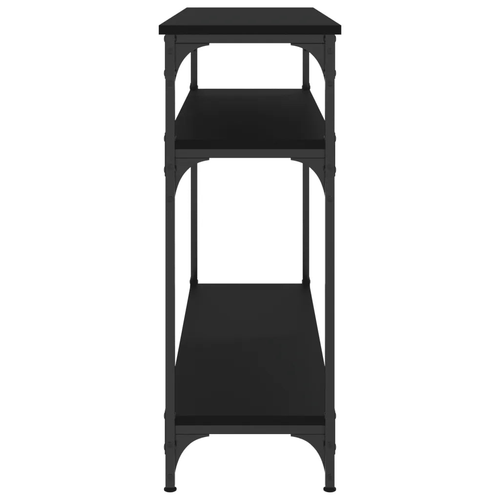 Tavolino Consolle Nero 100x29x75 cm in Legno Multistrato 834035
