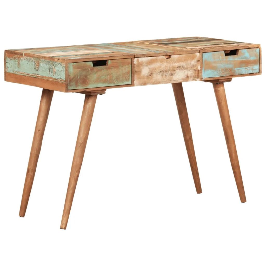 Toeletta con specchio tavolo da trucco 112 x 45 x 76 cm legno massello di recupero 02_0006357
