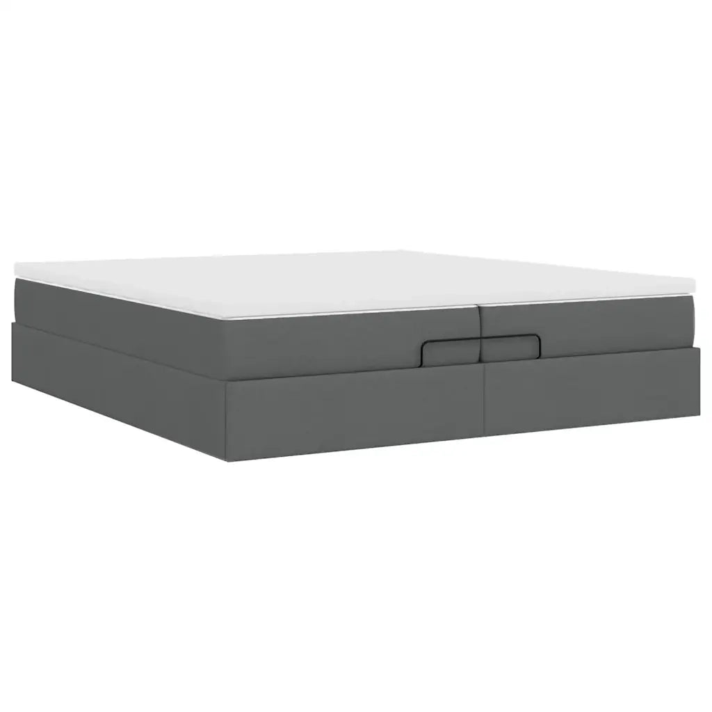 Struttura Letto Pouf con Materassi 200x200 cm in Tessuto 3311135