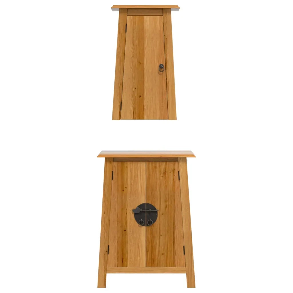 Set Mobili da Bagno | Armadio da bagno 2 pz in Legno Massello di Pino